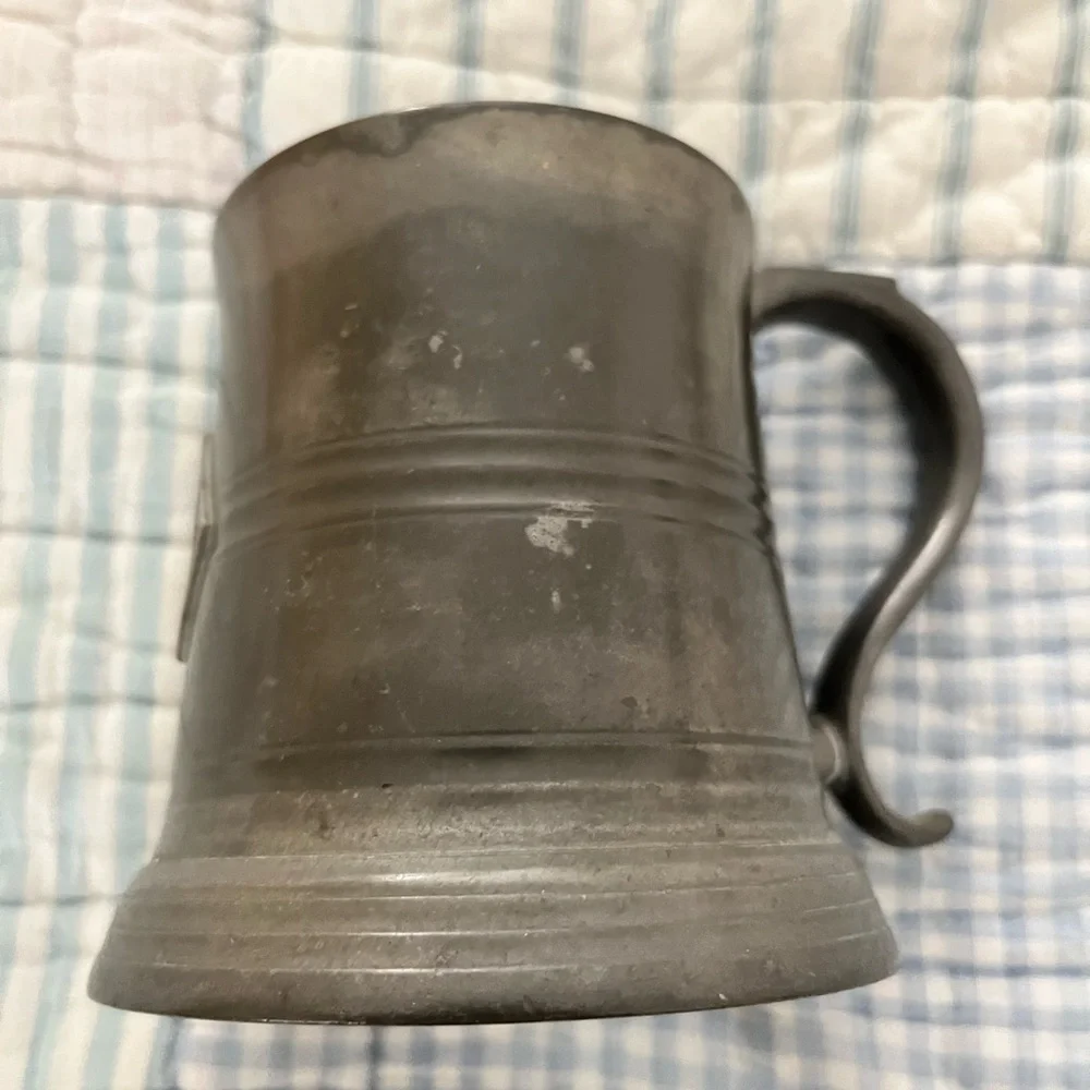 Antique Reed & Barton Pewter Tankard with Glass Base – Dated 1898